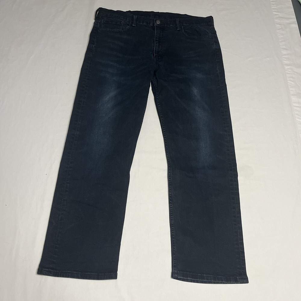 Levi's 569 Jeans Mens 38x31* Loose Straight Stretch Dark Wash Blue Denim